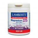 Lamberts Magnesium 375 100% NRV Συμπλήρωμα Μαγνησίου 60tabs