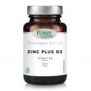 Power Health Platinum Range Συμπλήρωμα Διατροφής Zinc 15mg Plus D3 2000iu 30caps