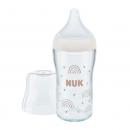 Nuk Perfect Match Γυάλινο Μπουκάλι με Μαλακή Θηλή Σιλικόνης κατά των Κολικών 3m+ 230ml