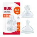 Nuk First Choice Θηλή Σιλικόνης κατά των Κολικών Medium 0-6m 2τεμ.