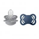 Bibs Supreme Silicone Size 1 Πιπίλες Σιλικόνης 0+ m Cloud/Steel Blue 2τμχ