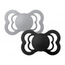 Bibs Supreme Silicone Size 2 Πιπίλες Σιλικόνης 6+ m Cloud/Black 2τμχ