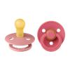 Bibs Colour Natural Rubber Round Size 1 Πιπίλες Καουτσούκ Στρογγυλές 0+m Dusty Pink/Coral 2τμχ