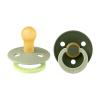 Bibs Colour Natural Rubber Round Size 1 Πιπίλες Καουτσούκ Στρογγυλές 0+m Sage/Hunter Green 2τμχ
