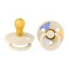 Bibs Colour Natural Rubber Round Size 1 Πιπίλες Καουτσούκ Στρογγυλές 0+m Ivory Mix 2τμχ