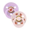 Bibs Colour Natural Rubber Round Size 1 Πιπίλες Καουτσούκ Στρογγυλές 0+m Ladybag Violet Sky Mix 2τμχ