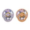 Bibs Liberty Colour Natural Rubber Round Size 1 Πιπίλες Καουτσούκ 0+m June Blossom Pumpkin Mix 2τμχ