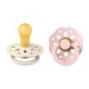 Bibs Boheme Natural Rubber Round Size 1 Πιπίλες Καουτσούκ Στρογγυλές 0+m Ivory/Blossom 2τμχ