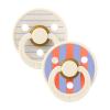 Bibs Colour Natural Rubber Round Size 2 Πιπίλες Καουτσούκ Στρογγυλές 6+m Pin Ivory Hush Mix 2τμχ