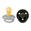Bibs Colour Natural Rubber Round Size 3 Πιπίλες Καουτσούκ Στρογγυλές 18+m Cloud/Black 2τμχ