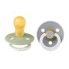 Bibs Colour Glow Natural Rubber Round Size 3 Πιπίλες Καουτσούκ Στρογγυλές Νύχτας 18+m Sage/Cloud 2τμχ