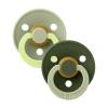 Bibs Colour Natural Rubber Round Size 2 Πιπίλες Καουτσούκ Στρογγυλές 6+m Fusion Sage/Hunter Green 2τμχ