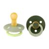 Bibs Colour Natural Rubber Round Size 2 Πιπίλες Καουτσούκ Στρογγυλές 6+m Fusion Sage/Hunter Green 2τμχ