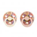 Bibs Liberty Colour Natural Rubber Round Size 1 Πιπίλες Καουτσούκ Στρογγυλές 0+m June Blossom Blush Mix 2 τμχ