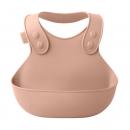 Bibs Overall Dinner Bib Blush Σαλιάρα Αδιάβροχη Με Τσέπη 1 τμχ