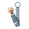 Bibs Pacifier Clip Braided Petrol/Baby Blue Κλιπ Πιπίλας Πλεκτό Μπλε/Γαλάζιο 1τμχ