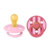 Bibs Colour Natural Rubber Round Size 2 Πιπίλες Καουτσούκ Στρογγυλές 6+m Baby Pink/Coral Mix 2τμχ