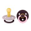 Bibs Colour Natural Rubber Round Size 2 Πιπίλες Καουτσούκ Στρογγυλές 6+m Dusky Lilac/Plum 2τμχ