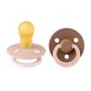 Bibs Colour Natural Rubber Round Size 2 Πιπίλες Καουτσούκ Στρογγυλές 6+m Blush/Woodchuck 2τμχ
