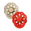 Bibs Boheme Natural Rubber Round Size 2 Πιπίλες Καουτσούκ Στρογγυλές 6+m Vanilla/Candy Apple 2τμχ