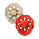 Bibs Boheme Natural Rubber Round Size 2 Πιπίλες Καουτσούκ Στρογγυλές 6+m Vanilla/Candy Apple 2τμχ