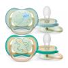 Philips Avent Ultra Air Nighttime Ορθοδοντικές Πιπίλες Σιλικόνης Νύχτας Αστέρι-Κουκουβάγια 0-6m 2τμχ