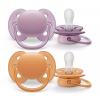 Philips Avent Ultra Soft Ορθοδοντικές Πιπίλες Σιλικόνης Πορτοκαλί-Μωβ 6-18m 2τμχ