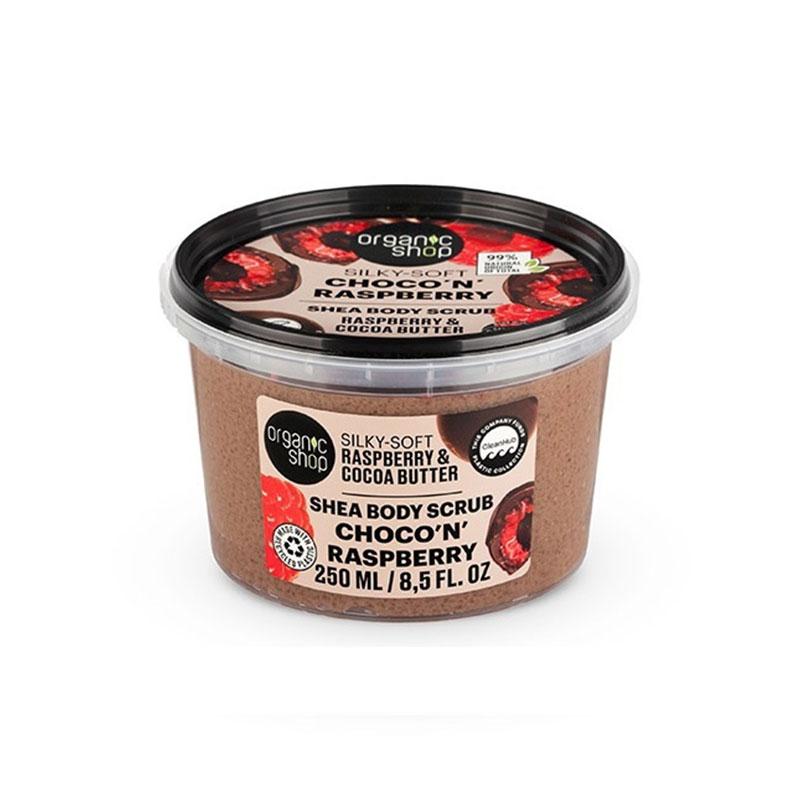 Natura Siberica Organic Shop Choco 'n' Raspberry Shea Body Scrub για Ενυδάτωση 250ml