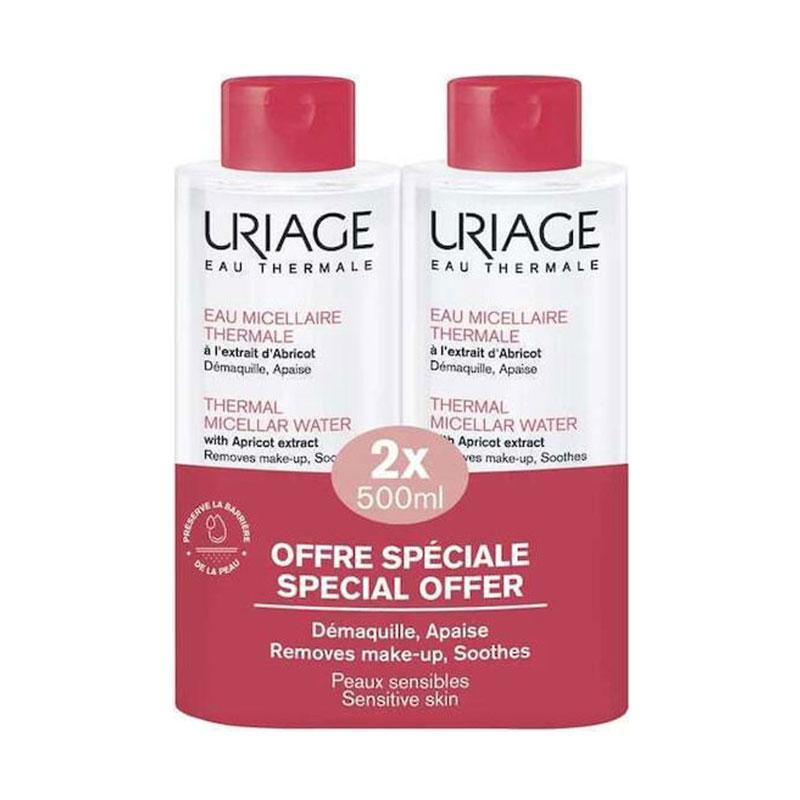 Uriage Promo Thermal Micellar Water Ιαματικό Νερό Καθαρισμού για Ευαίσθητες Επιδερμίδες 2x500ml