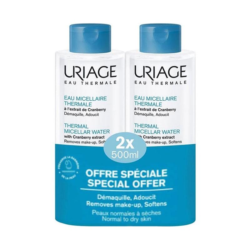Uriage Promo Eau Thermale Micellar Water Ιαματικό Νερό Καθαρισμού για Κανονικό & Ξηρό Δέρμα 2 x 500ml