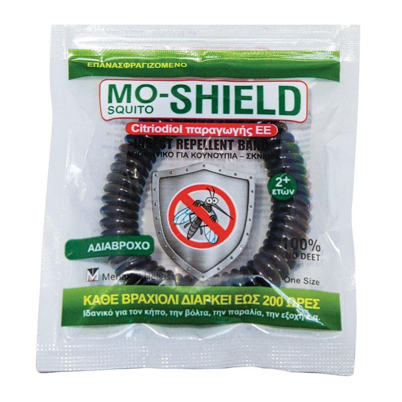 Mo-Shield Αντικουνουπικό Βραχιόλι Σιλικόνης Μαύρο 1τμχ