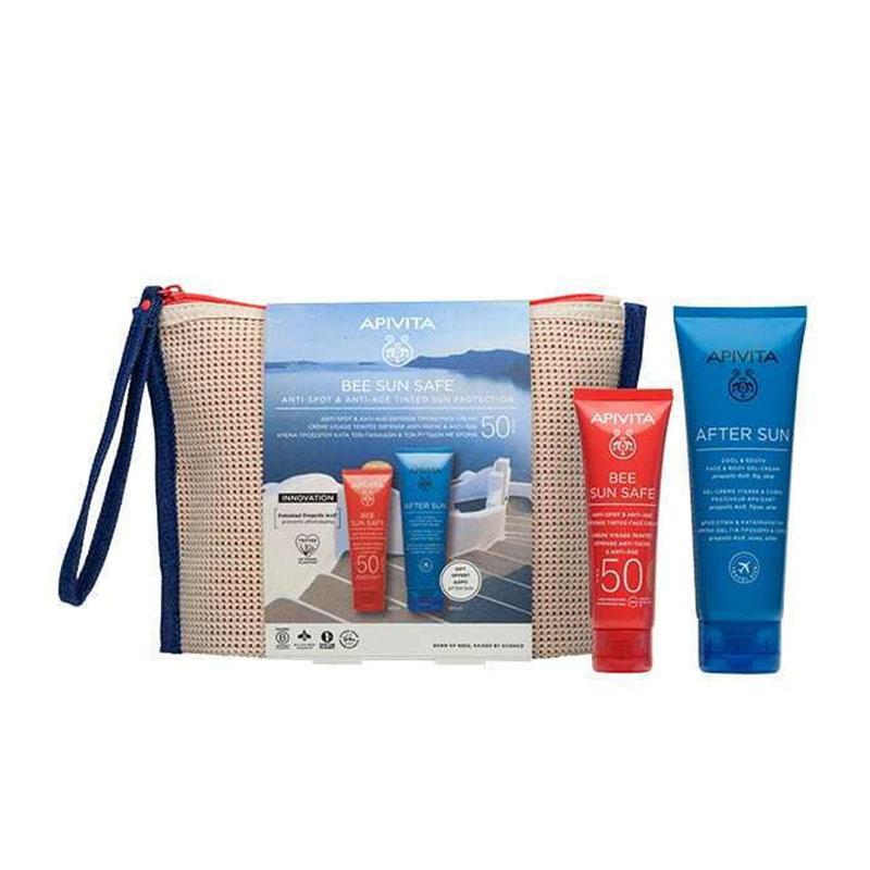 Apivita Bee Sun Safe Νεσεσέρ με Κρέμα Προσώπου Κατά των Πανάδων & των Ρυτίδων με Χρώμα SPF50 50ml & Δώρο After Sun για Πρόσωπ...