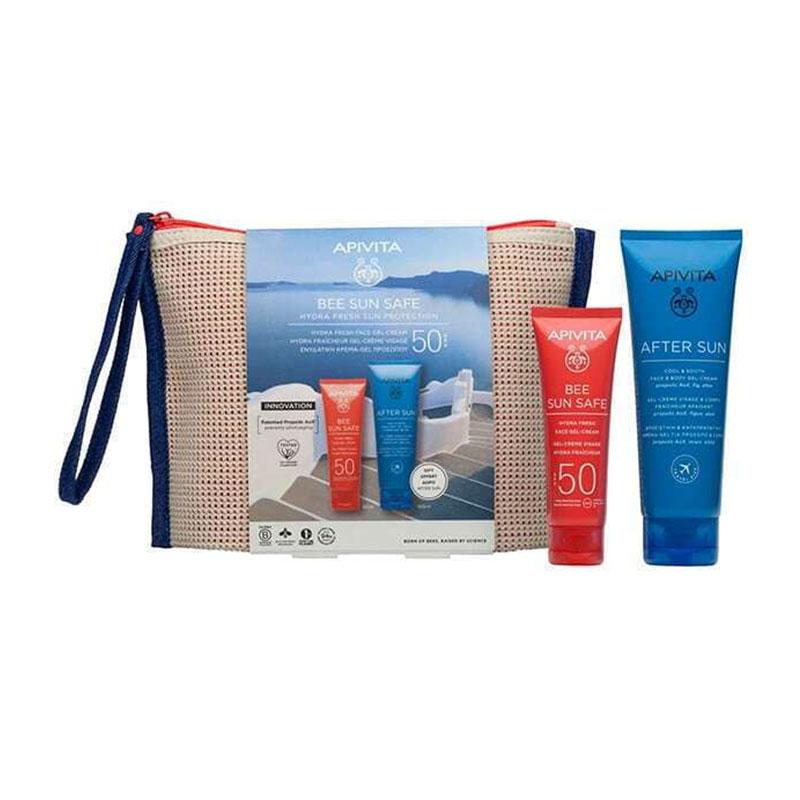 Apivita Been Sun Safe Νεσεσέρ με Αντηλιακή Ενυδατική Κρέμα-Gel Προσώπου με SPF50 50ml & Δώρο After Sun για Πρόσωπο & Σώμα 100ml