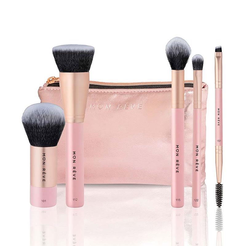 Mon Reve Essential 5 Brush Set Face & Eyes 5 Πινέλα Μακιγιάζ