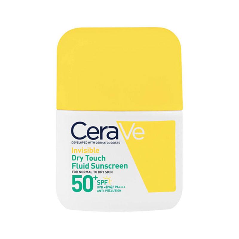 Cerave Invisible Dry Touch Fluid Αντηλιακό Προσώπου Spf50+ για Κανονικό έως Λιπαρό Δέρμα 50ml
