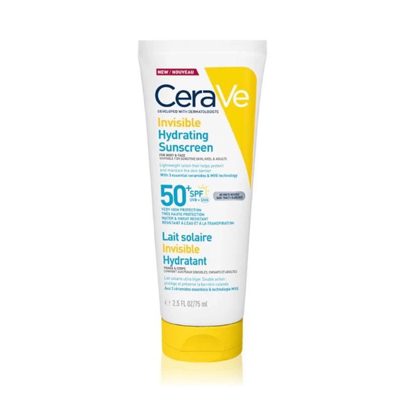 Cerave Invisible Hydrating Sunscreen Ενυδατικό Αντηλιακό Spf50+ για Πρόσωπο & Σώμα 75ml