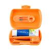 Curaprox Kids Travel Set Πορτοκαλί με Οδοντόβουρτσα Ταξιδίου 1 τμχ & Οδοντόκρεμα Μέντα 10ml & Μεσοδόντια Βουρτσάκια 2 τμχ