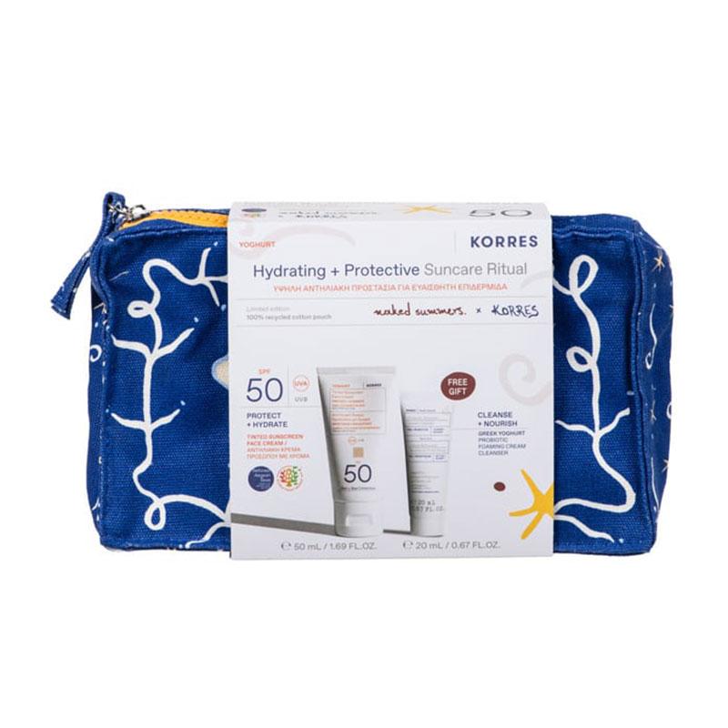 Korres Promo Yoghurt Αντηλιακό Προσώπου με Χρώμα Spf50 50ml & Δώρο Probiotic Foaming Cream Cleanser 20ml