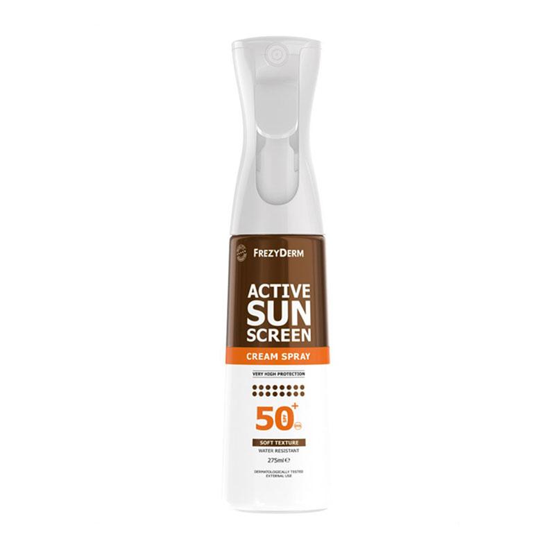 Frezyderm Active Sun Screen Cream Spray Αντηλιακό Γαλάκτωμα σε Σπρέι για Σώμα & Πρόσωπο Spf50+ 275ml