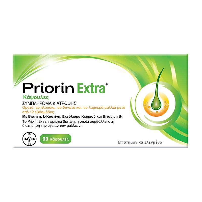 Priorin Extra Συμπλήρωμα Διατροφής για την Υγεία των Μαλλιών 30caps