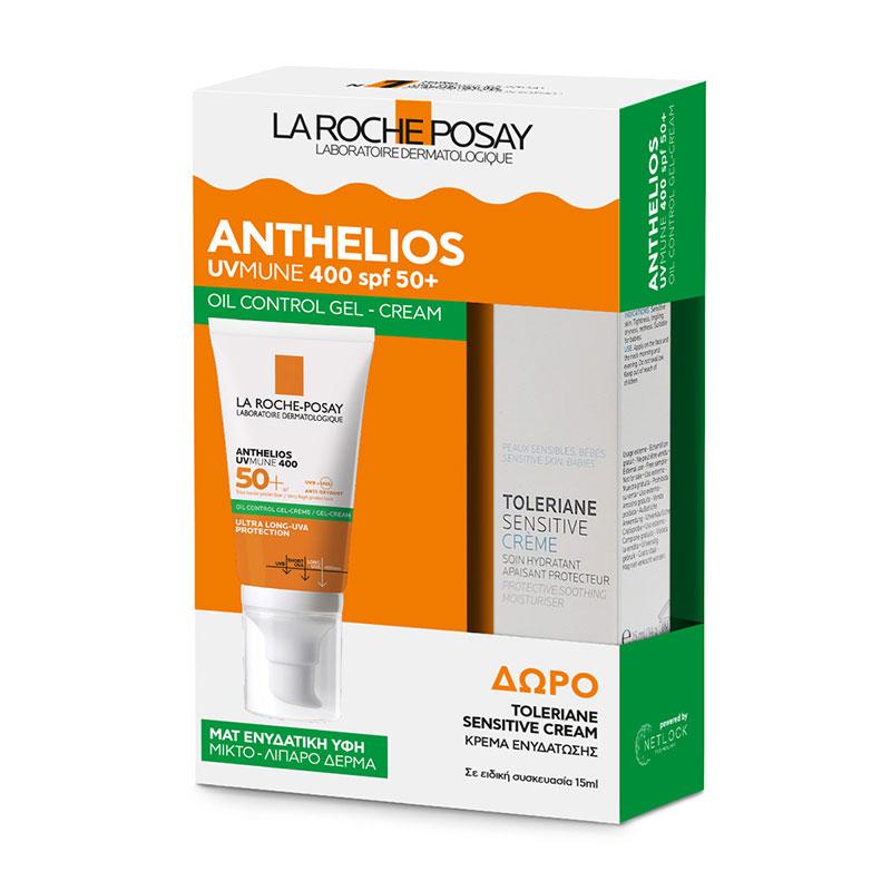 La Roche Posay Promo Anthelios UVmune 400 Oil Control Αντηλιακή Τζελ Κρέμα Προσώπου για Ματ Αποτέλεσμα SPF50+ 50ml & Δώρο Tol...