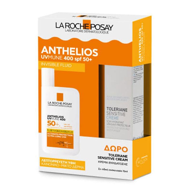 La Roche Posay Promo Anthelios UVMune 400 Invisible Fluid Αντηλιακό Προσώπου για Κανονικό-Μικτό Δέρμα με άρωμα SPF50+ 50ml & ...