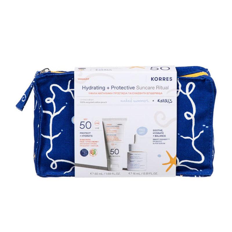 Korres Promo Yoghurt Hydrating & Protective Suncare Ritual Αντηλιακή Κρέμα Προσώπου & Ματιών SPF50 50ml & Δώρο Smart Yoghurt ...