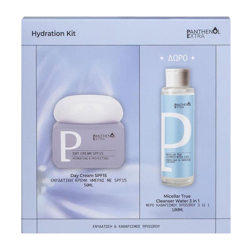 Panthenol Extra Hydration Kit Ενυδατική Κρέμα Ημέρας SPF15 50ml & Δώρο Νερό Καθαρισμού Προσώπου 3 σε 1 100ml