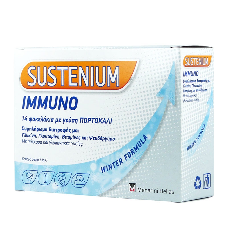 Menarini Sustenium Immuno με γεύση Πορτοκάλι 14 φακελάκια