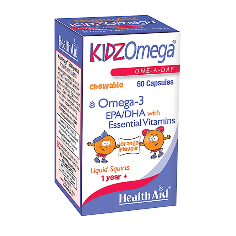 Health Aid KidzOmega για Παιδιά με Ω3 60 μασώμενες κάψουλες