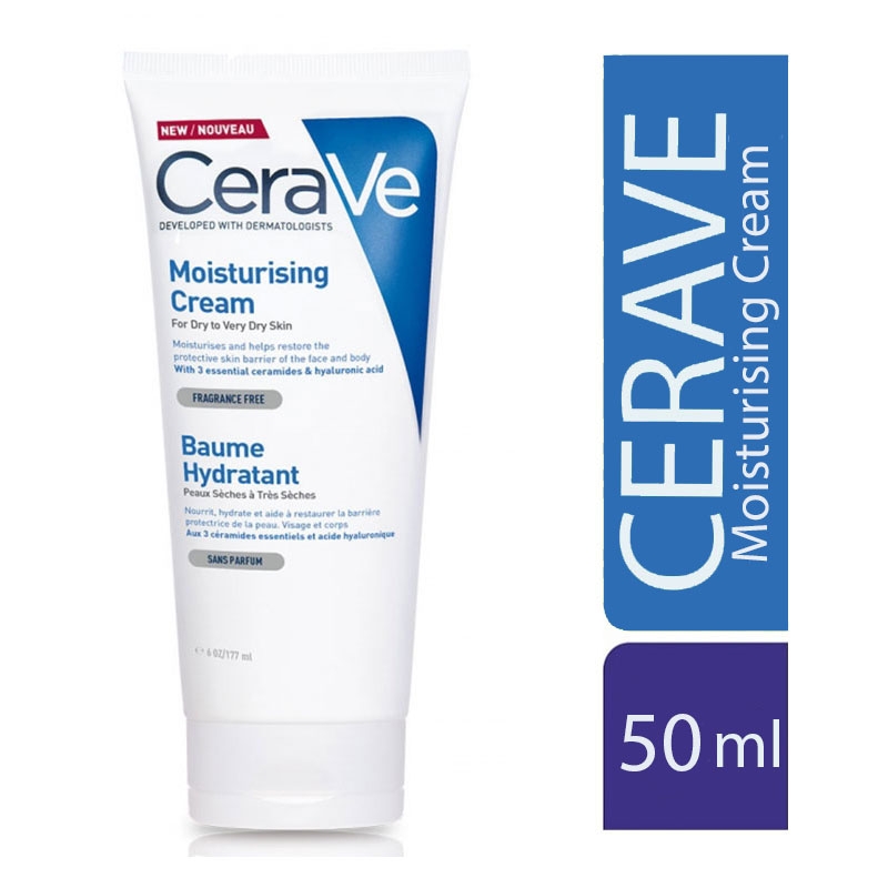 Cerave Moisturising Cream Ενυδατική Κρέμα για Ξηρή-Πολύ Ξηρή Επιδερμίδα 50ml