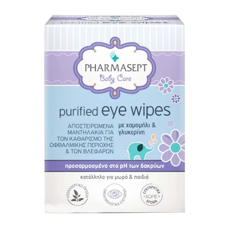 Pharmasept Baby Care Purified Eye Wipes 10 τεμ.