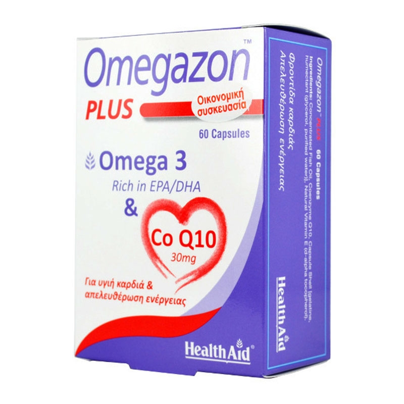 Health Aid Omegazon Plus Omega 3 & Co Q10 60caps