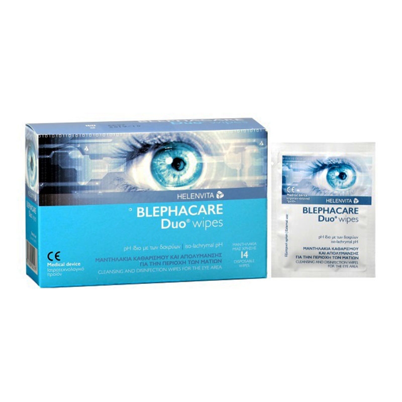 Helenvita Blephacare Duo Wipes Οφθαλμικά Μαντηλάκια 14τεμ.
